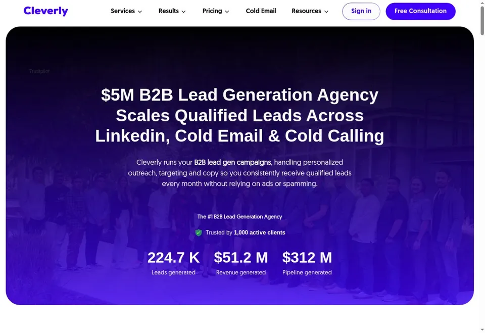Cleverly homepage, July 2026