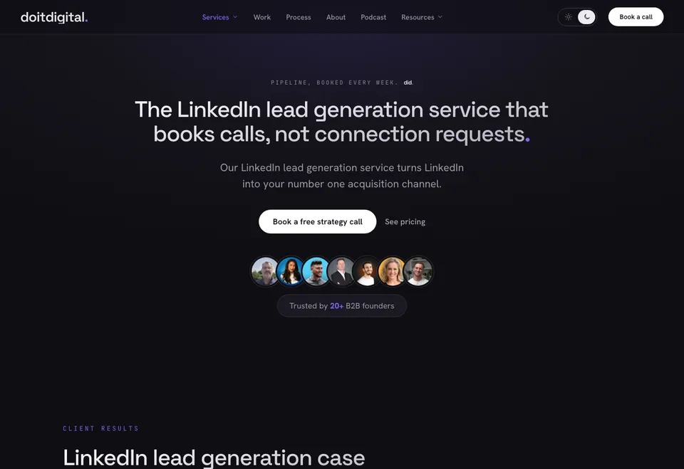Do It Digital LinkedIn lead generation page, July 2026