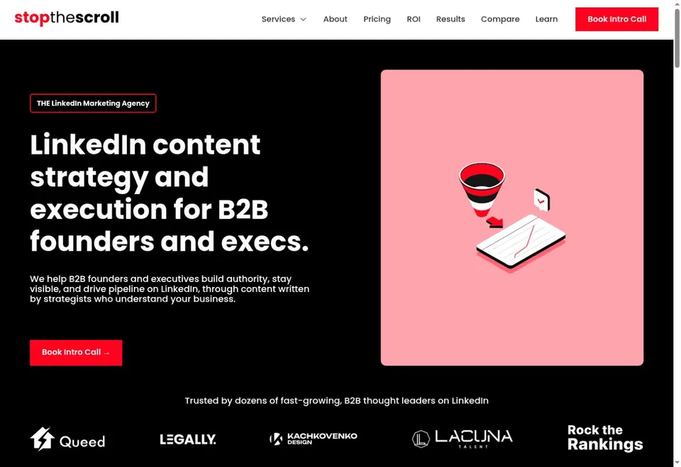 Stop The Scroll homepage, July 2026