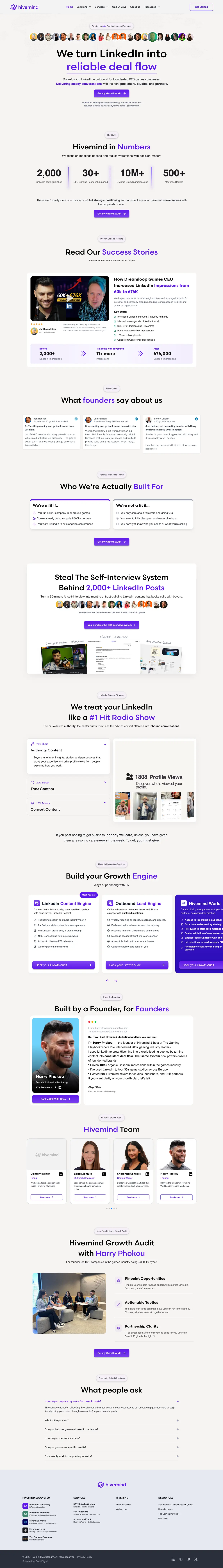 The Hivemind Marketing website