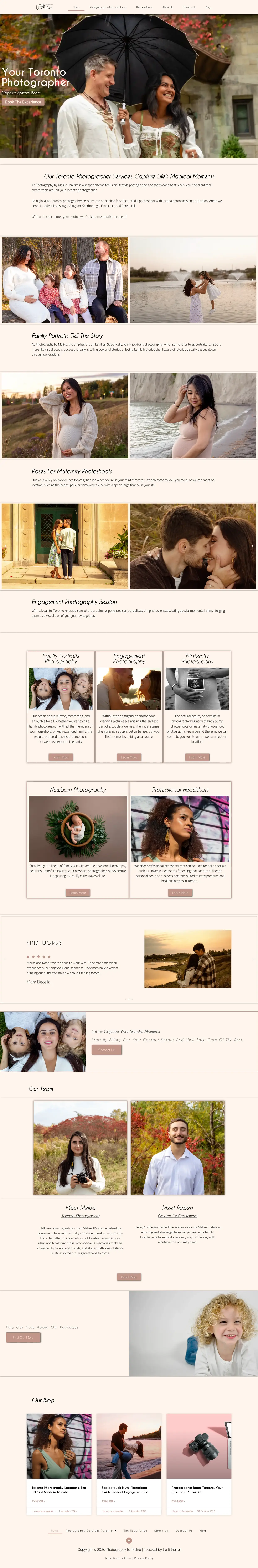 The Photography by Melike website